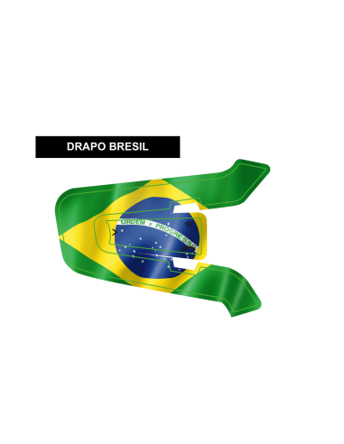 Cardo Packtalk EDGE adhesive cover flag BRAZIL MotointercoM - COVER-EDGE-BRASILE