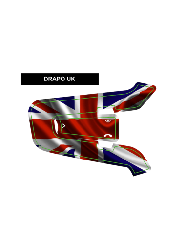 Cardo Packtalk EDGE couverture adhésive drapeau britannique MotointercoM - COVER-EDGE-UK