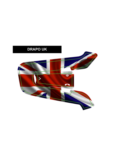 Cardo Packtalk EDGE cubierta adhesiva de la bandera del Reino Unido MotointercoM - COVER-EDGE-UK