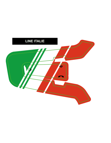 Cardo Packtalk EDGE capac adeziv al drapelului Italiei MotointercoM - COVER-EDGE-ITALIA