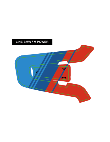 Cardo Packtalk EDGE självhäftande skydd BMW M Power MotointercoM - COVER-EDGE-BMW
