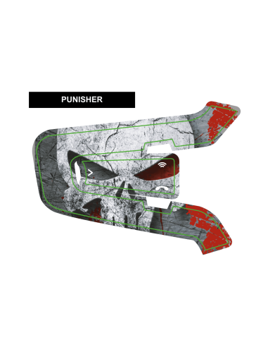 Cardo Packtalk EDGE adhesive cover PUNISHER MotointercoM - COVER-EDGE-PUNISHER