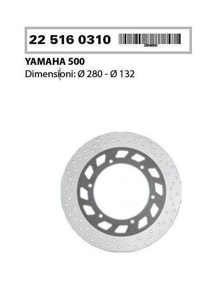 Yamaha front brake disc T-Max 500 from 2001 to 2003 - 225160310