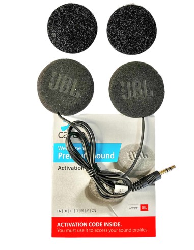 Cardo JBL 40mm round speakers with QR code advanced audio profiles Cardo Systems - ASCM0712-QR