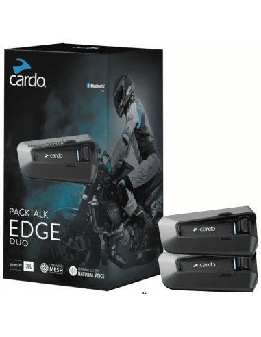 Cardo PackTalk EDGE Duo 45 mm JBL premium sound - dubbele motorintercom Cardo Systems - PT200101-JBL45