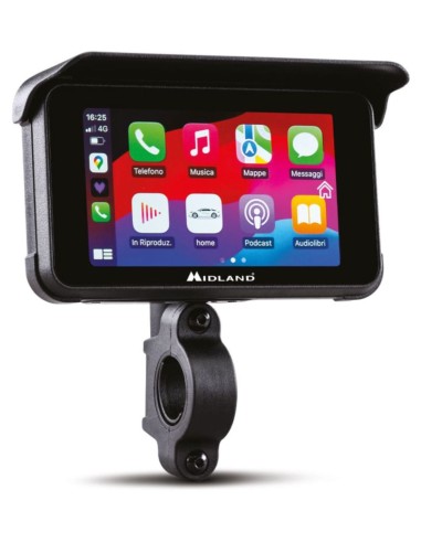 Car play - IOS - android - 5' motocyklové vybavení s kamerami a tlakem v pneumatikách Midland - C1636