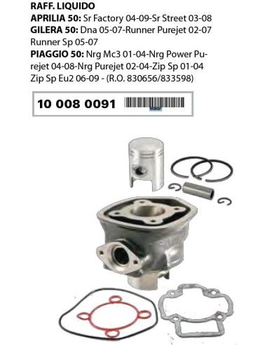 Kit de cilindro Piaggio Gilera 50cc H2O d.40 NRG, ZIP, SR - 100080091