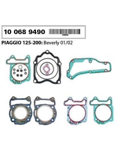 SEALS EMERY PIAGGIO BEVERLY 125 200 WITH BASE GASKET CYLINDER HEAD AND VALVES RUBBER - 100689490