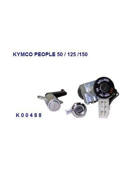 Kit serrature con quadro accensione Kymco People 50-125-150 - K00488