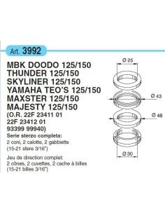 HEADSET YAMAHA MAJESTY 125 150 MBK SKYLINER FIFTH WHEEL BEARING AND STEERING COMPLETE - B6100