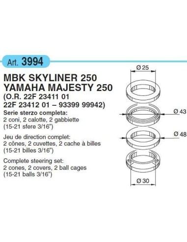 CASQUE YAMAHA MAJESTY 250 DAL 2000 À NOS JOURS RMS - 6101
