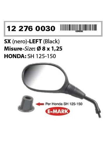 LEFT REAR VIEW MIRROR HONDA SH 125 150 COMMERCIAL TYPE ORIGINAL - 122760030