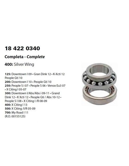 HEADSET KYMCO DOWNTOWN ALL BEARINGS AND BUSHINGS FULL - 184220340