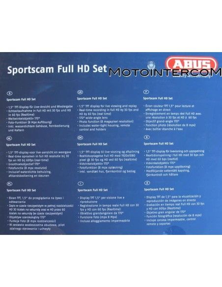 Sportscam Full HD con display da 1,5 uscita mini HDMI completa custodia subacquea - TVVR11002