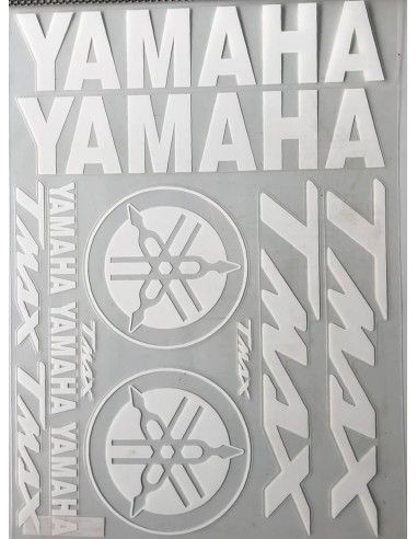 Decalcomania Yamaha Tmax bianco foglio 30x35 Quattroerre - 4Ryamaha-tmax-bianco-30x35-5274