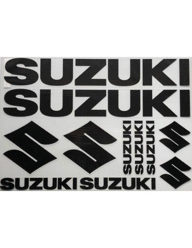 Decalcomania Suzuki colore nero foglio 30x35 Quattroerre - 4Rsuzuki-nero-30x35