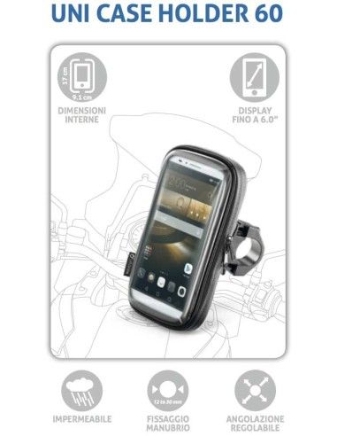 Držák telefonu pro motocykl univerzální velikost 6" Iphone, Lg, Huawei - SMSMART60
