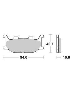 Cheap Yamaha Majesty YP 400 front brake pads from 2005 to 2011 - 225100410
