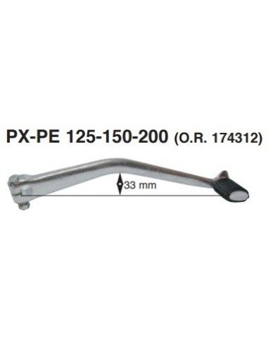 Pedal Vev aluminium satt i rörelse-Piaggio Vespa PX 125 150 200 Vad Buzzetti - 6131
