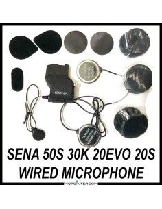 Kabelový mikrofon a kovové reproduktory kompatibilní se zvukovou sadou Sena 50S 30K 20S - SC-A0315-WIRE
