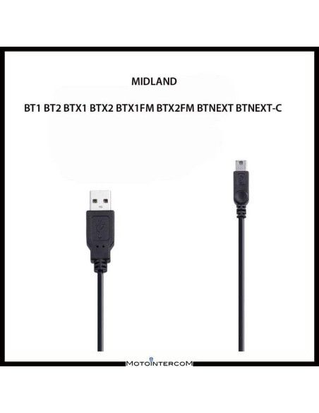 Cable de carga BT1 BT2 BTX1 FM BTX2 FM-BTNEXT-C Solo Midland - R73408