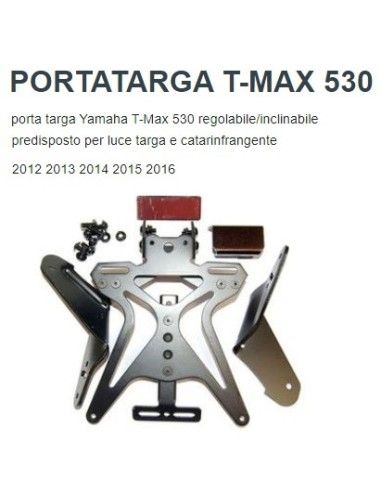 Verstelbare kentekenplaat Yamaha T-max 530 2012-2016 - 77541408