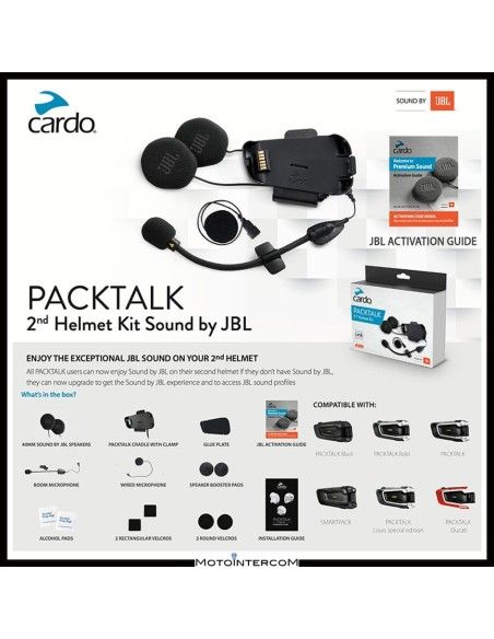 Cardo PackTalk Bold audio kit with JBL 40mm audio profiles