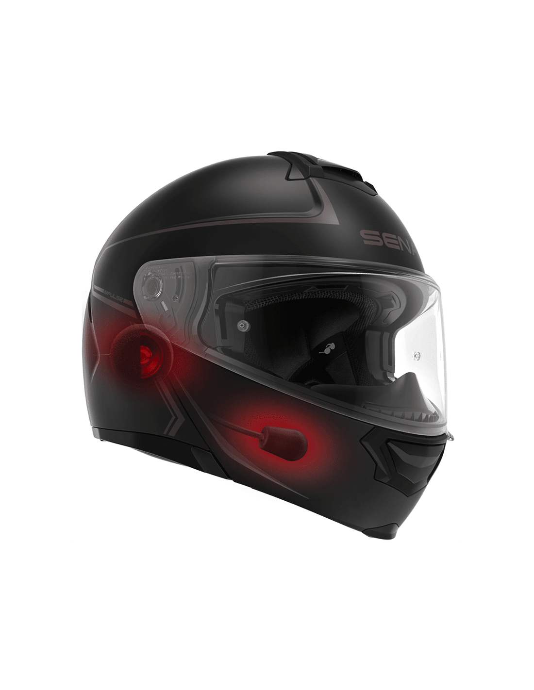 Sena IMPULSE casco modulare Tg-S con interfono MESH nero opaco h/k-nero  opaco