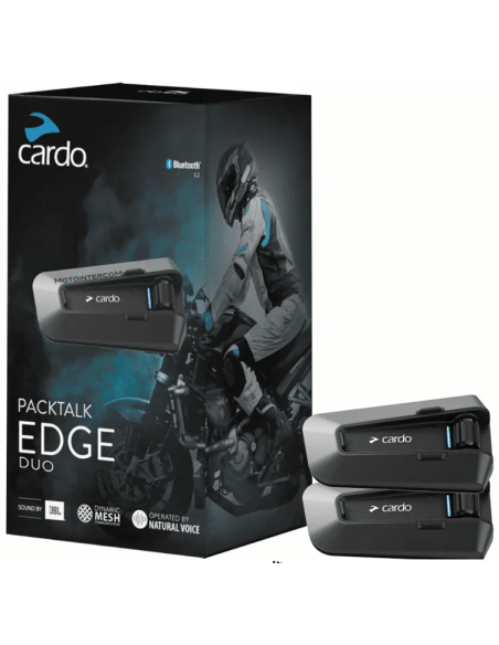 Cardo PackTalk EDGE Duo kit doble intercomunicador para moto