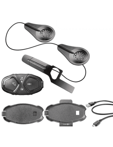 Interphone ACTIVE sistema HI-FI dedicado capacetes SHARK Evoline Spartan Skwal Vancore Evo-Um e Drak MotointercoM - M-INTERPHOAC
