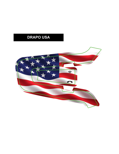 Cardo Packtalk EDGE залепващо покритие за флаг на САЩ MotointercoM - COVER-EDGE-USA